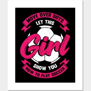 Female Soccer Player Girl Gift Posters and Art